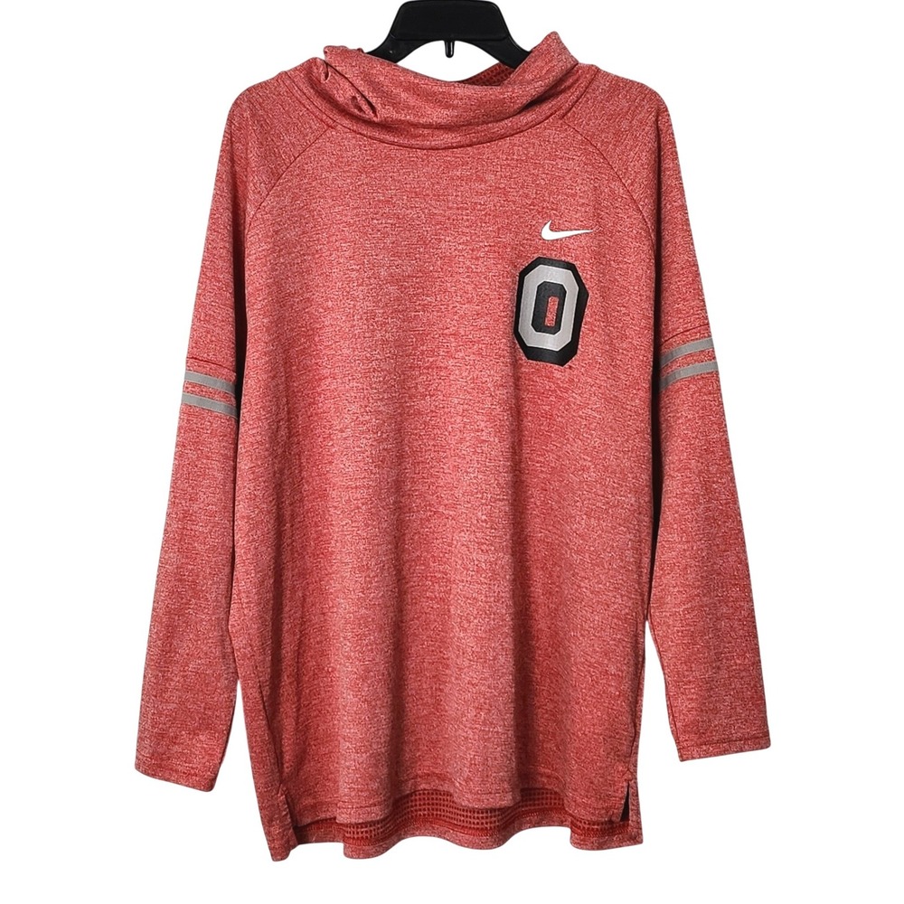 Nike Ohio State Buckeyes Cowl Neck Long Sleeve Activewear‎ Pullover Womens XXL